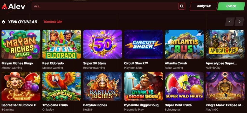 Alev casino slots